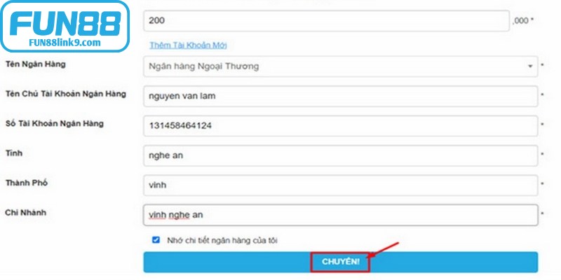 Một vài nguyên nhân khiến rút tiền FUN88 không thành công